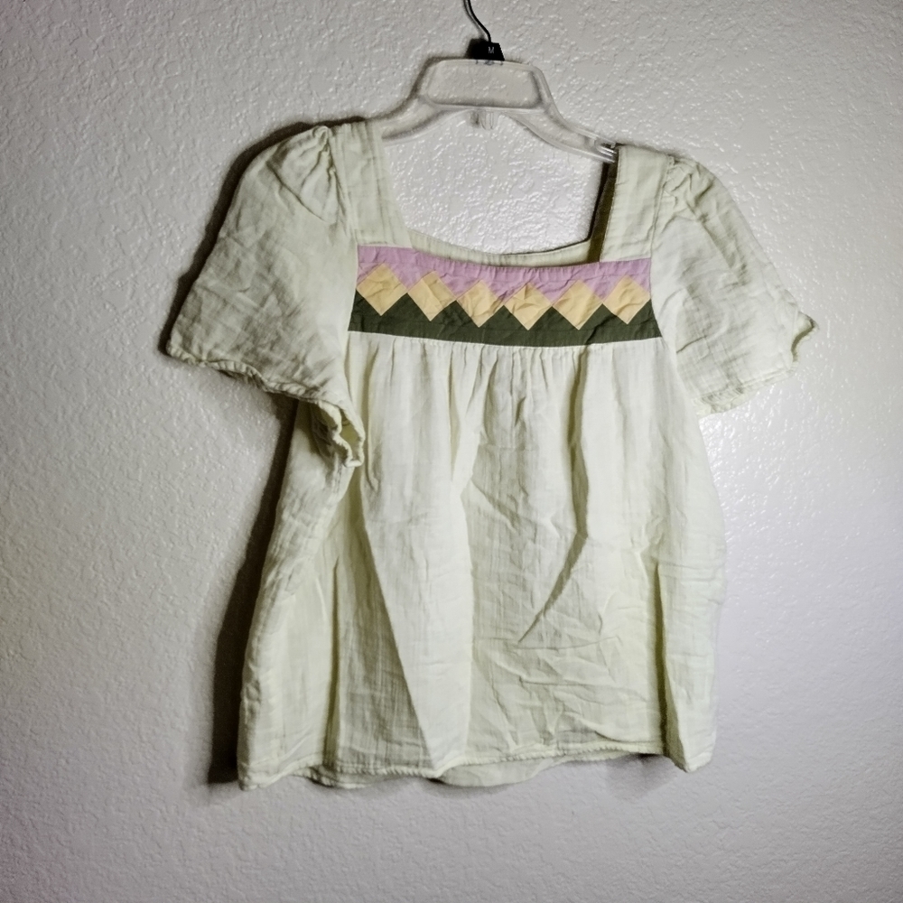 Madewell Tops Madewell Patchwork Square-Neck Azte… - image 2